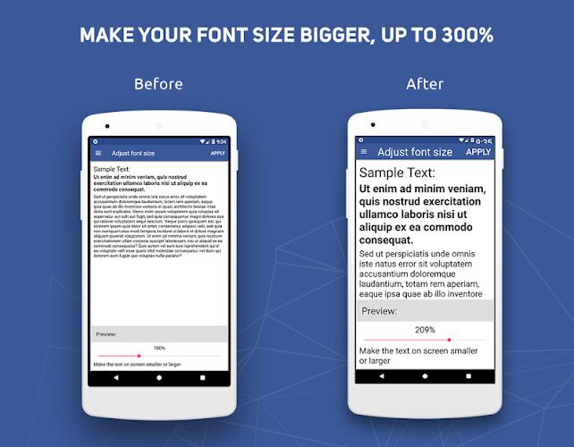 Big Font - Change Font Size & Text Size স্ক্রিনশট 0