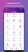Commands for Siri voice app. स्क्रीनशॉट 2