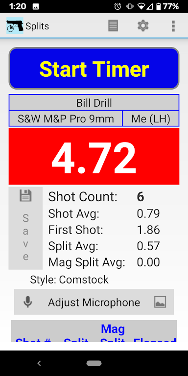 Splits - Shot Timer スクリーンショット 0