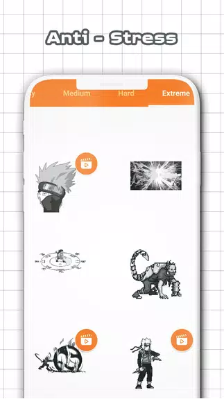 Color by Number - Naruto Sandbox Ninja Pixel ဖန်သားပြင်ဓာတ်ပုံ 3