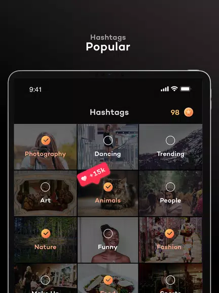 Schermata TikPlus for social profiles, likes and fans 3
