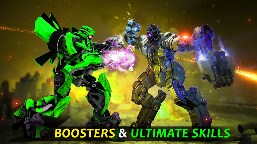 Futuristic Robot City Fighting 3D Game Ảnh chụp màn hình 1