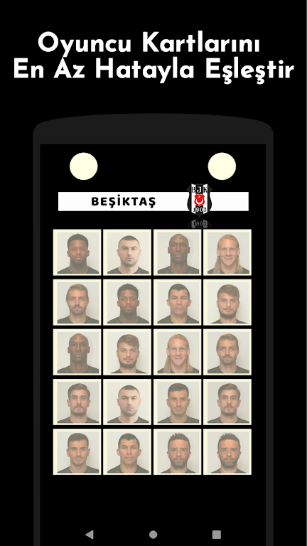 Beşiktaş Futbolcu Kart Eşleştirme Oyunu スクリーンショット 2