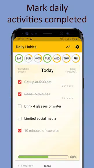 Daily activities tracker Screenshot 0