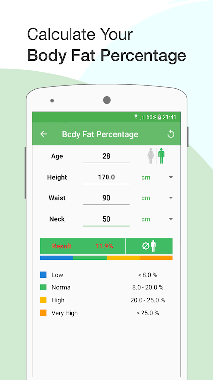 BMI Calculator: Weight Tracker Capture d'écran 1