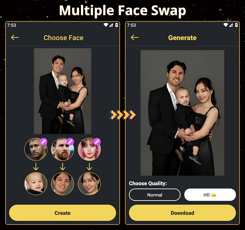 Face Over: AI Face Swap स्क्रीनशॉट 0