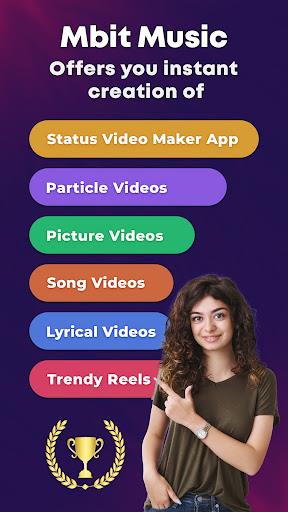 MBit Music Video Status Maker স্ক্রিনশট 0