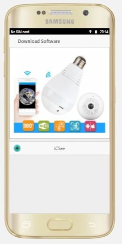 Bulb Camera Panoramic CCTV 360 ဖန်သားပြင်ဓာတ်ပုံ 2