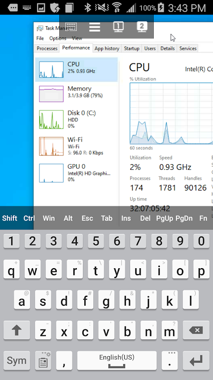 DualMon Remote Access Schermafbeelding 1