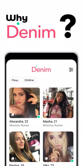 Denim - premium dating app Ekran Görüntüsü 0