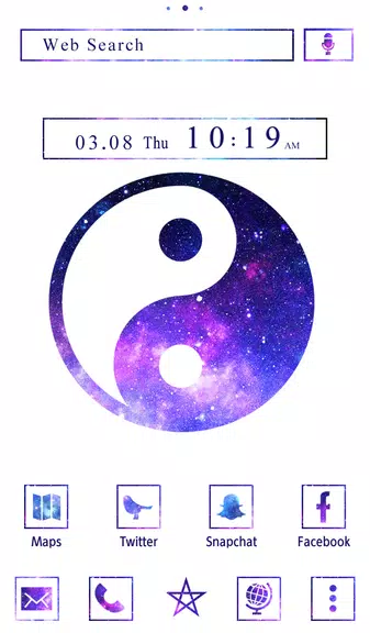 Galaxy Yin-yang Theme Captura de pantalla 0