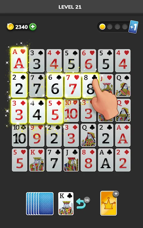Solitaire 3D - Tripeaks Puzzle Schermafbeelding 2