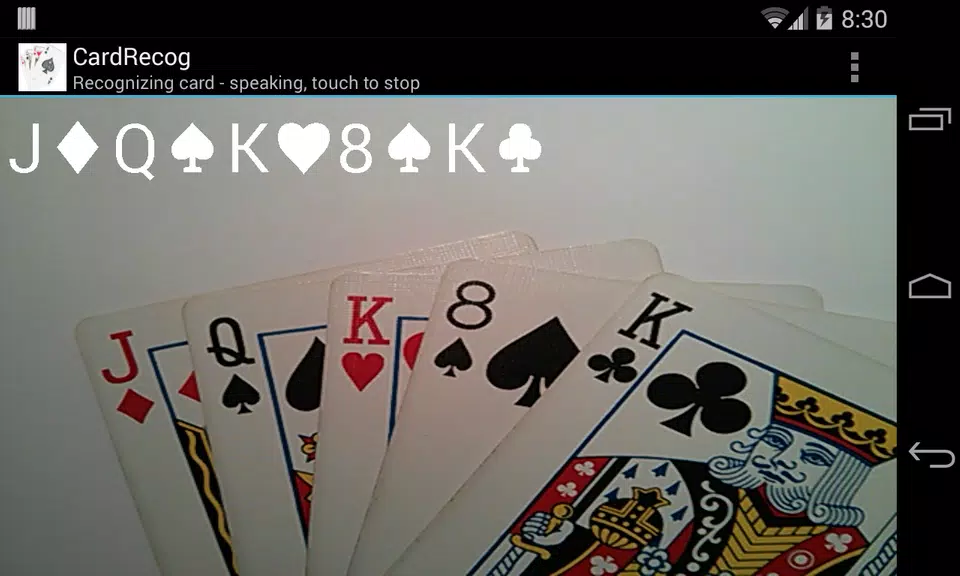CardRecog Recognize Play Cards Captura de pantalla 1