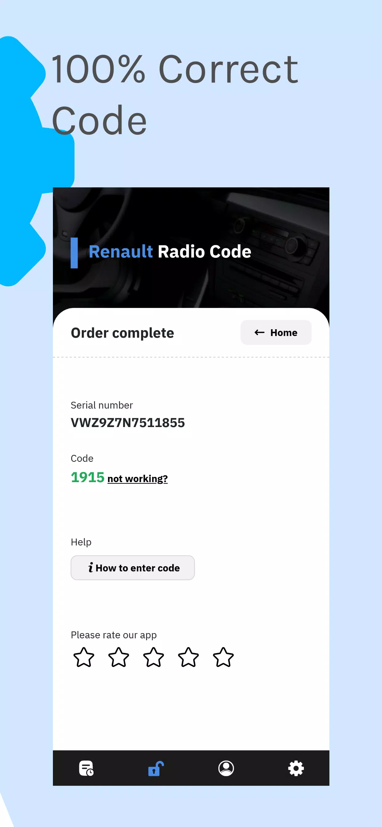 VW Radio Code Generator Tangkapan skrin 2