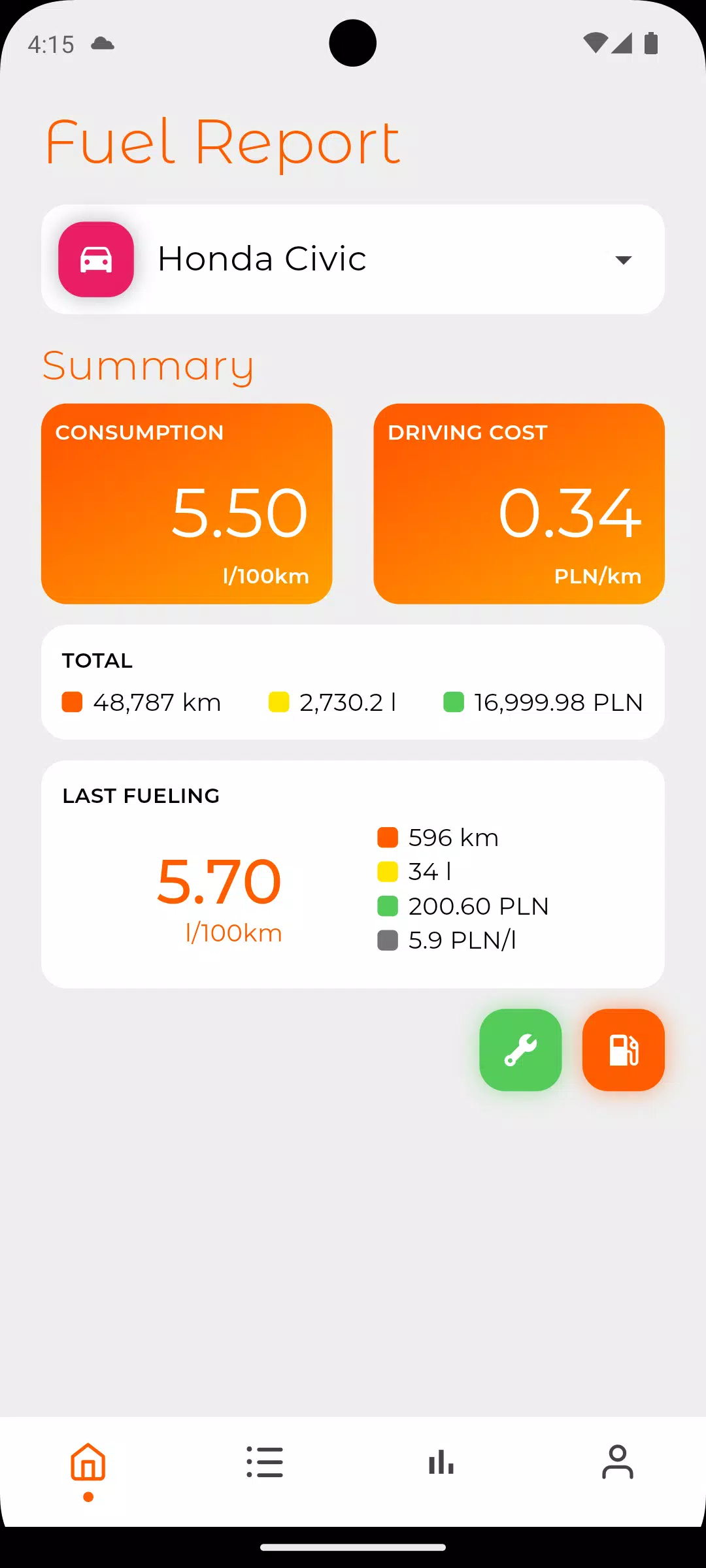 Fuel Log স্ক্রিনশট 0