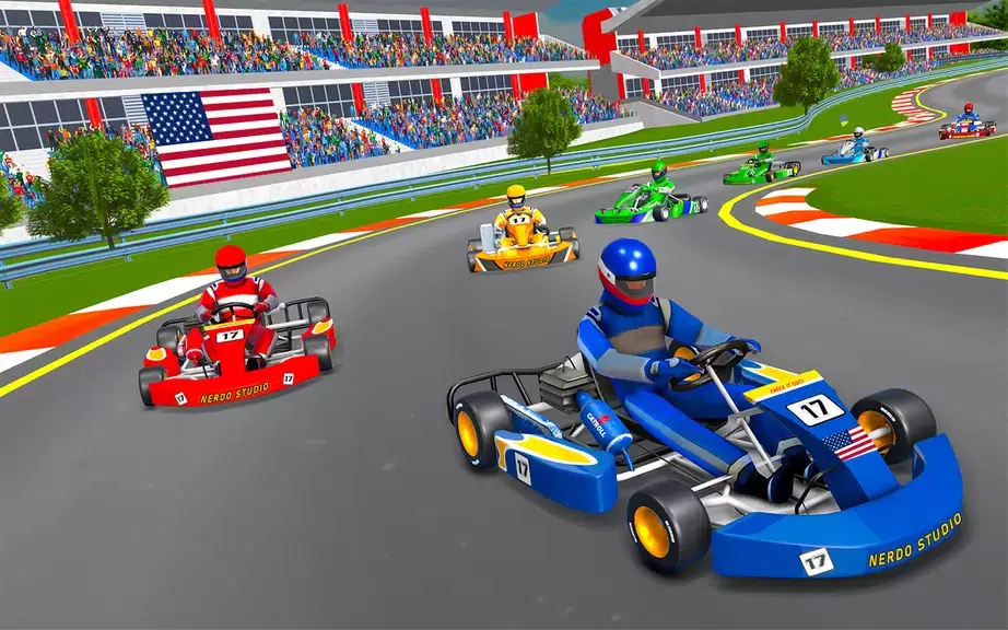 Go Kart Racing Games 3D Stunt Ekran Görüntüsü 2