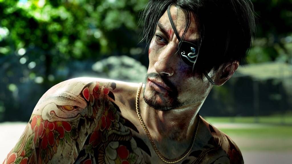 就像龙：夏威夷的海盗雅库扎一样，戈罗·马吉玛（Goro Majima）身后绿色。