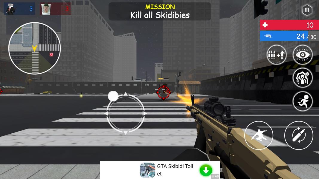 Shoot Skibd Toilet Survival.io Screenshot 3