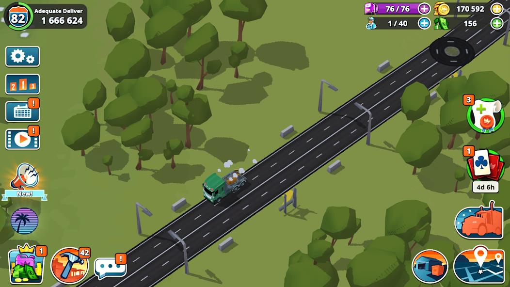 Transit King: Truck Tycoon Mod Capture d'écran 1