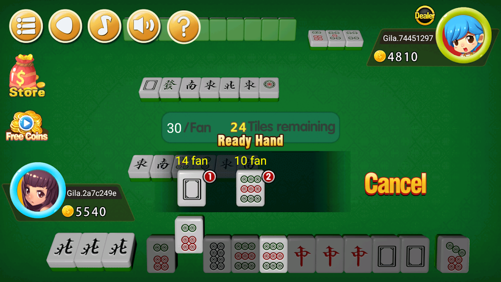 Mahjong 2P: competition Captura de tela 2