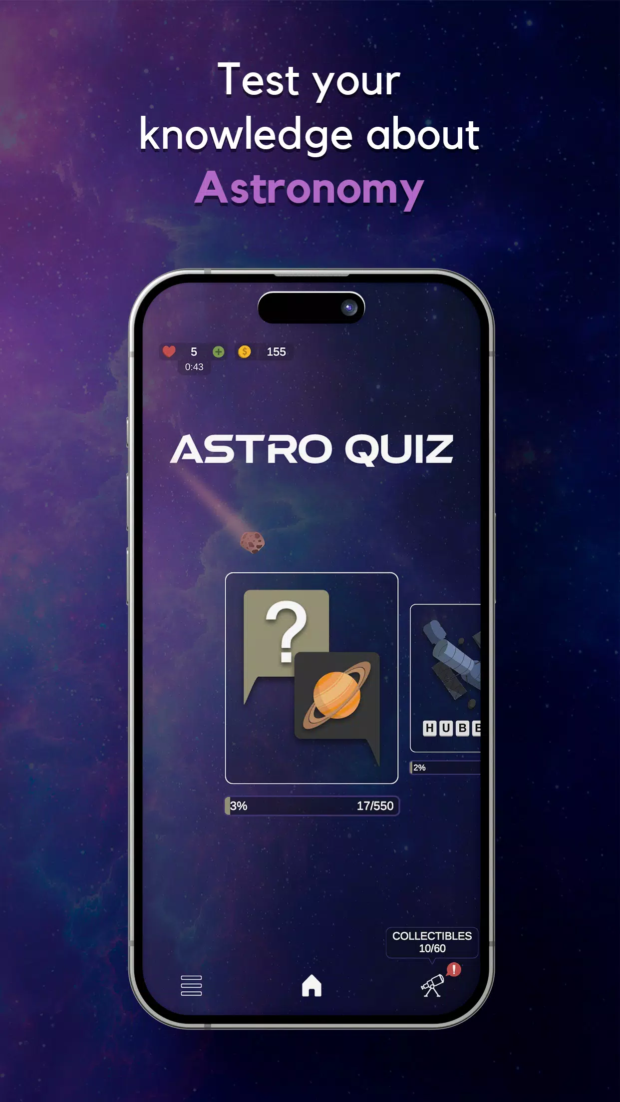 AstroQuiz - Learn Astronomy स्क्रीनशॉट 0