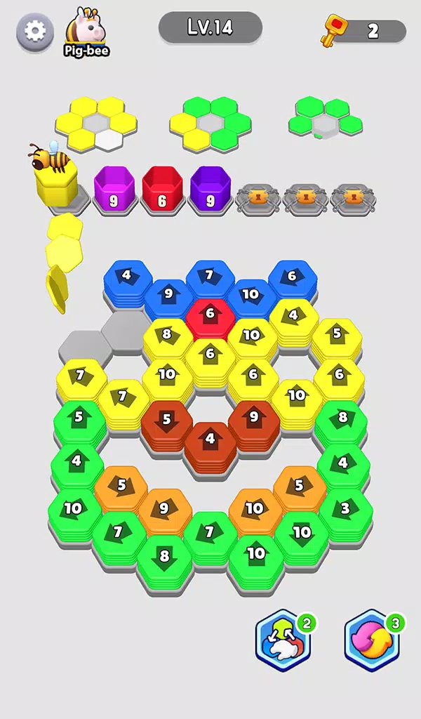 Bee Out - Hexa Away Puzzle Capture d'écran 3