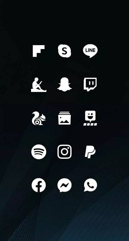 Whicons - White Icon Pack Captura de pantalla 0