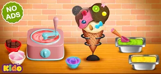 Ice Cream Making Game For Kids स्क्रीनशॉट 0