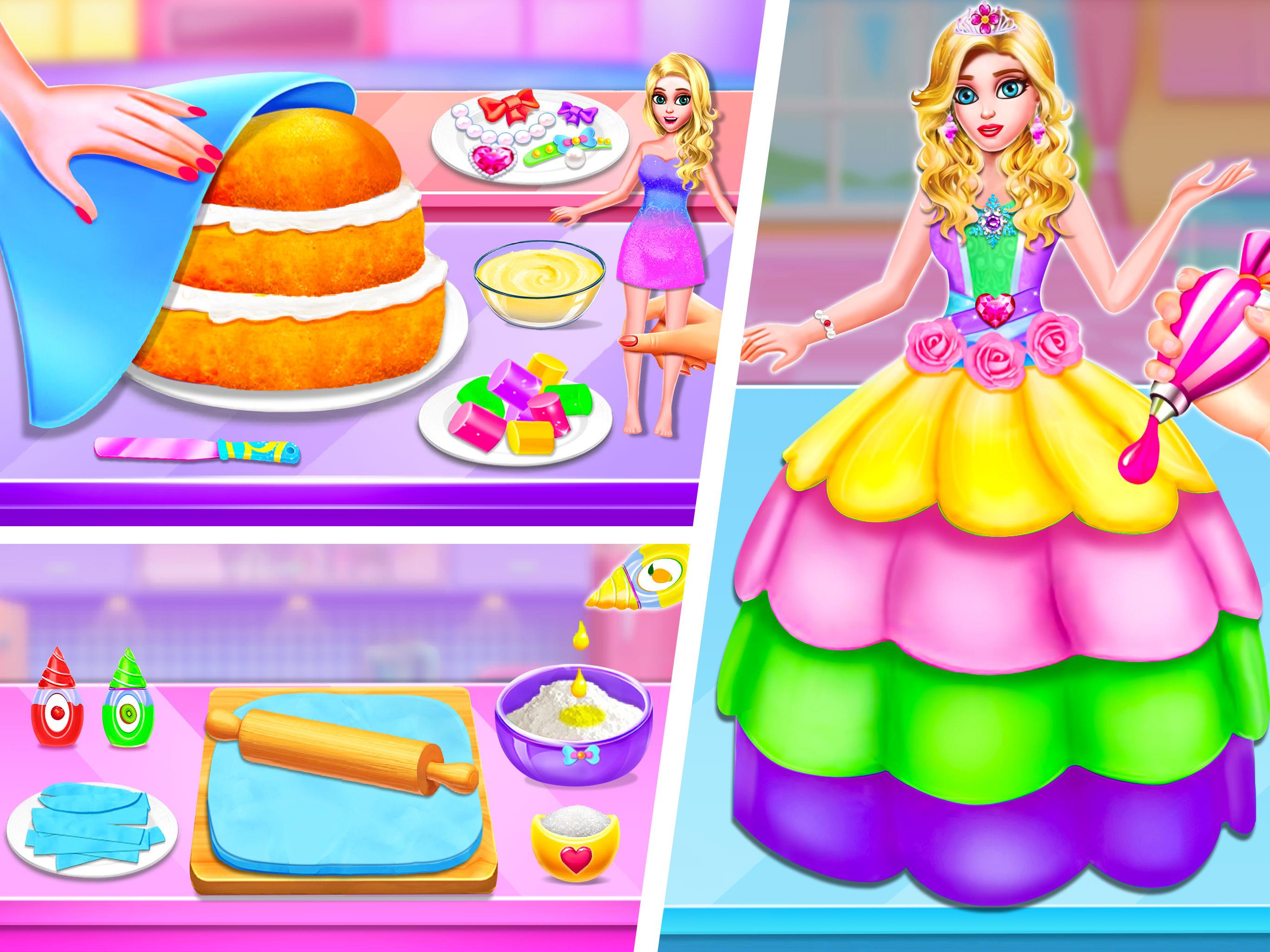 Doll House Cake Maker Game स्क्रीनशॉट 0