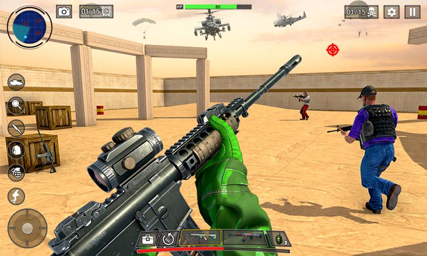 FPS War Game: Offline Gun Game स्क्रीनशॉट 0