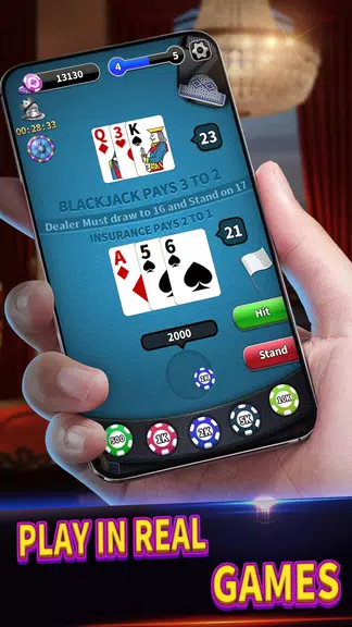 Schermata BlackJack 21 lite offline game 0