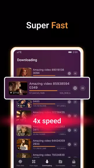 X Video Downloader & Player Zrzut ekranu 3