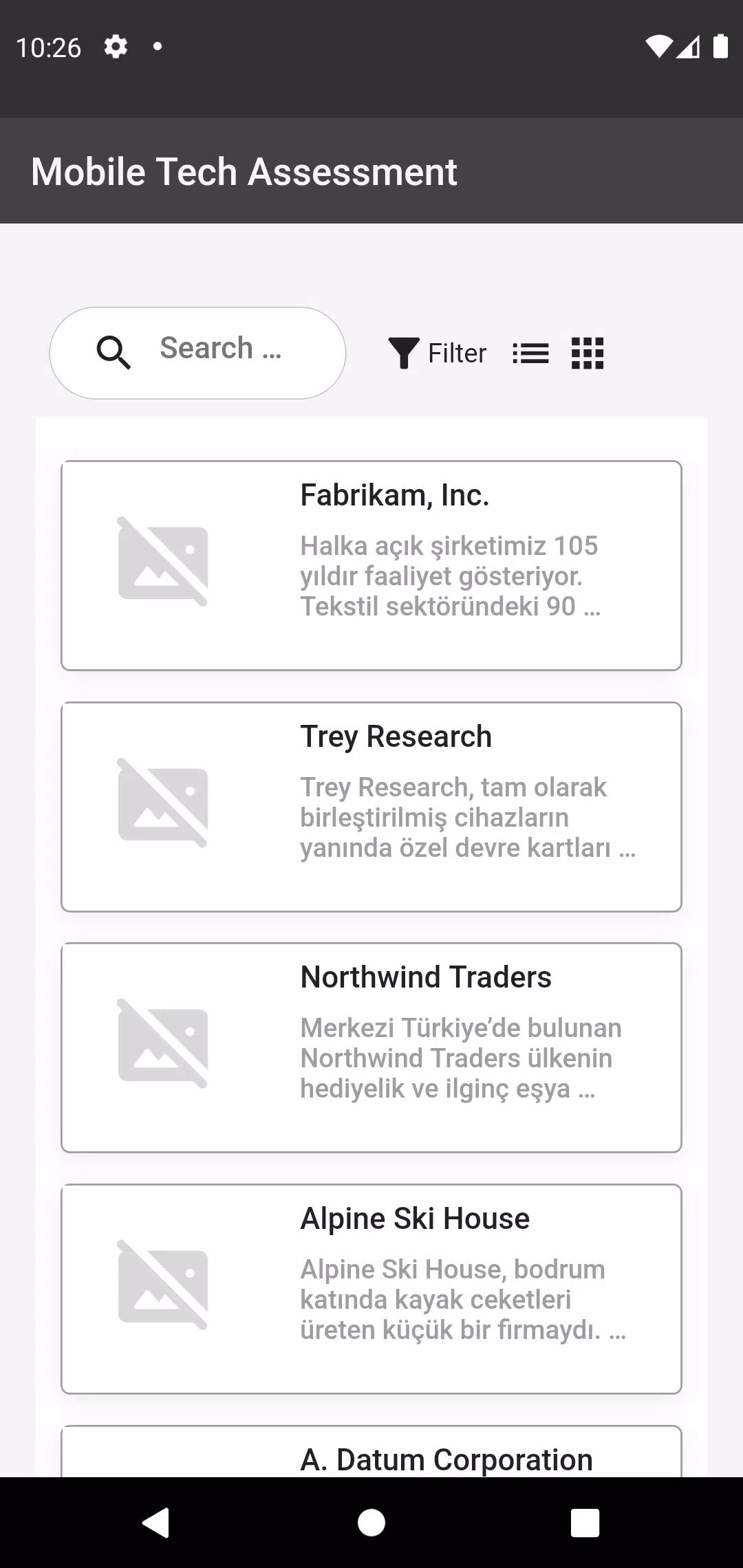 Flutter Tech Assessment ဖန်သားပြင်ဓာတ်ပုံ 0
