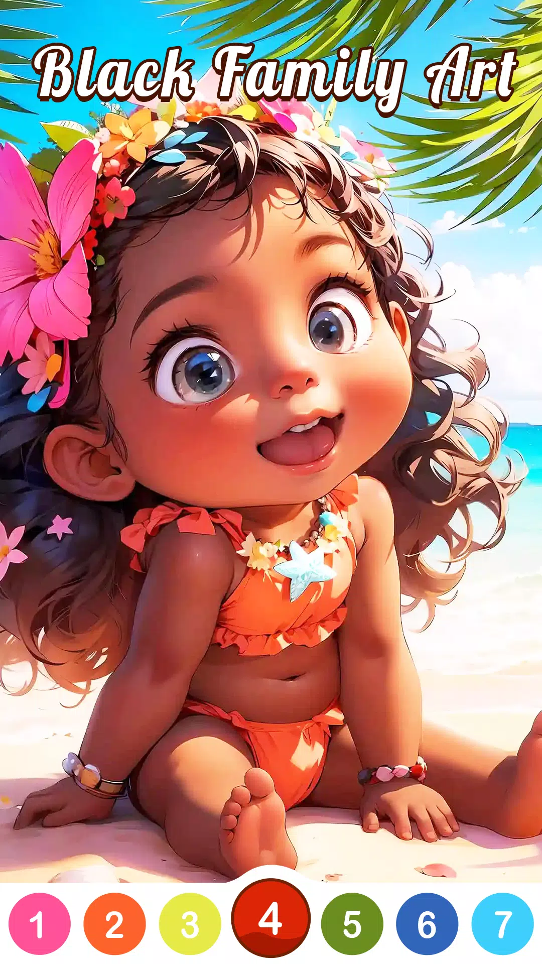 Black Family Coloring Games 스크린샷 1