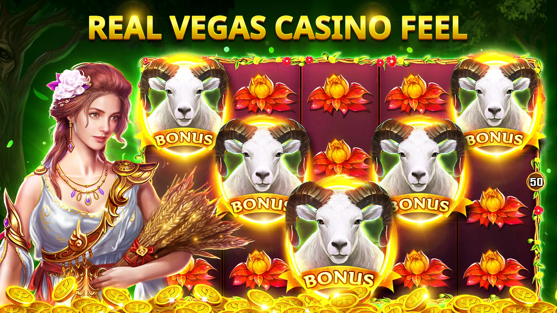 Schermata slots Myth - Slot Machines MOD 1