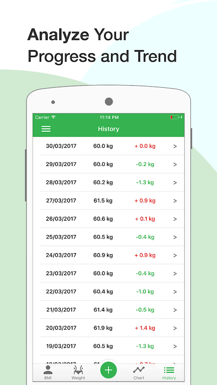 BMI Calculator: Weight Tracker Ảnh chụp màn hình 3