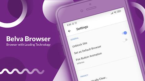 Belva VPN Browser ภาพหน้าจอ 0