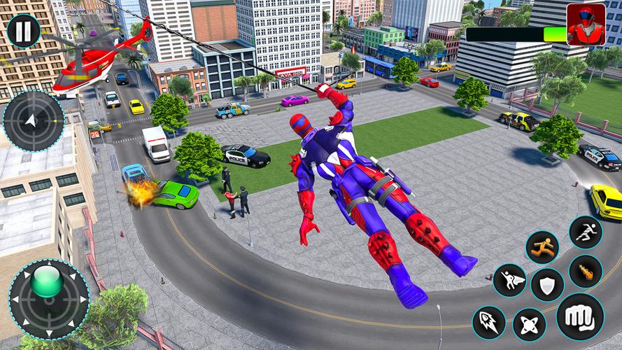 Spider Flying Rope Hero Games 스크린샷 2