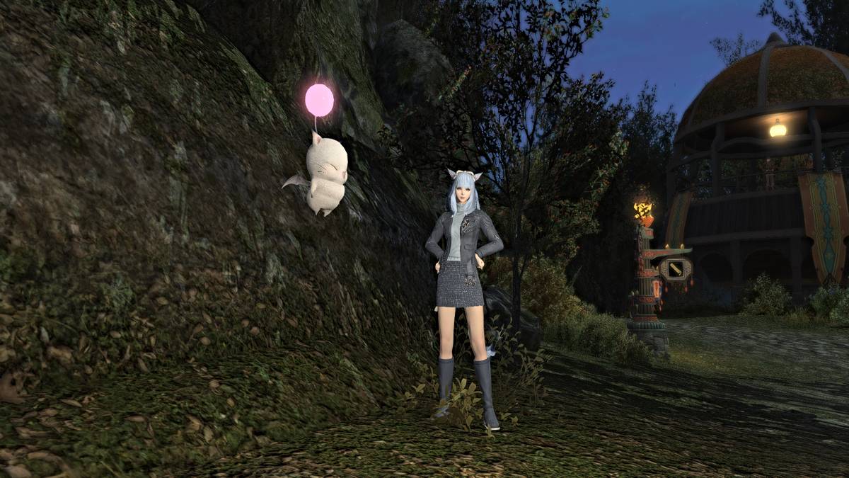 Rondtrekkende Moogle NPC in Final Fantasy XIV