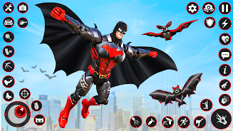 Bat Hero Dark Crime City Game Captura de pantalla 0