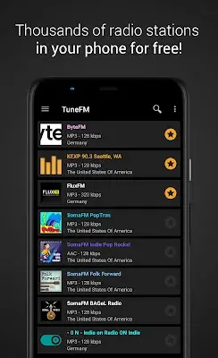 Internet Radio Player - TuneFm স্ক্রিনশট 0