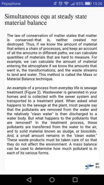 Material and Energy Balance Captura de tela 1