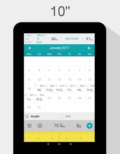 Weight Calendar Ảnh chụp màn hình 2