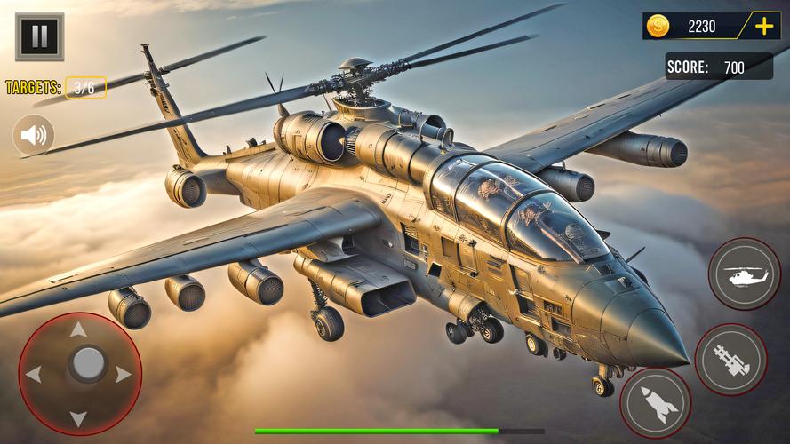 Gunship Battle Helicopter Game Ảnh chụp màn hình 1