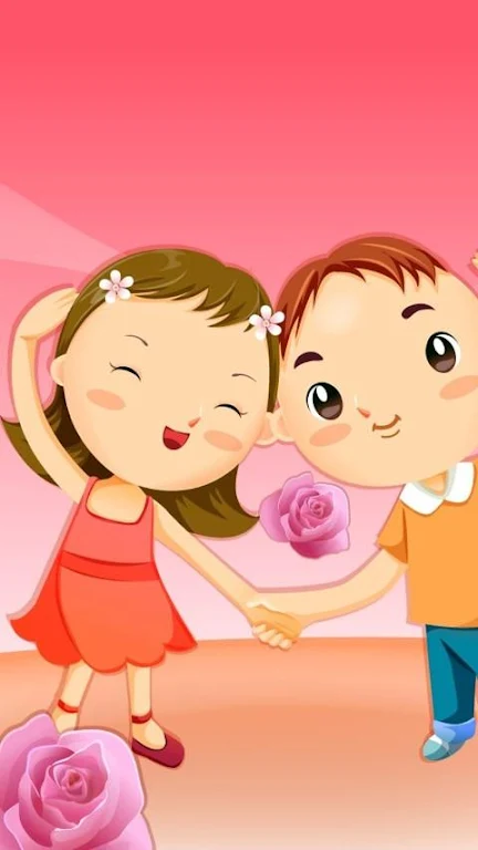 cartoon love wallpaper Schermafbeelding 0