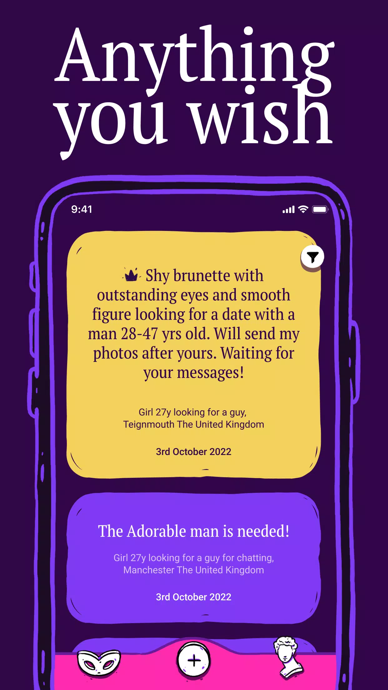 Masked Love - Anonymous dating Screenshot 1