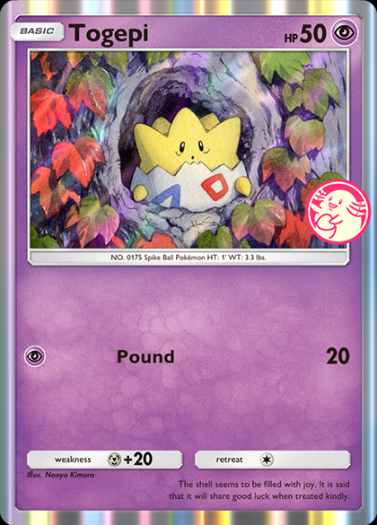 TOGEPI promo card na may icon na pick ng CHANSEY sa Pokémon TCG Pocket