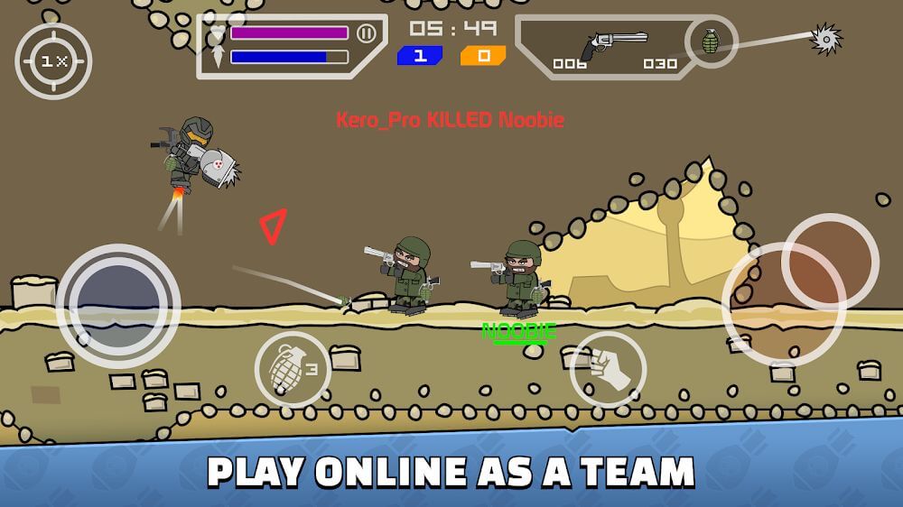 Mini Militia - Doodle Army 2 Mod ဖန်သားပြင်ဓာတ်ပုံ 1