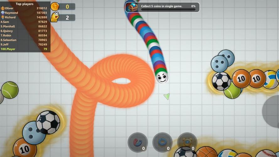 Slinky Snake: Worm.io Game স্ক্রিনশট 1