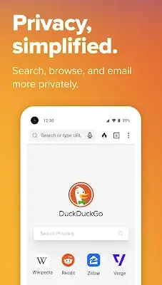 DuckDuckGo Private Browser Captura de tela 0